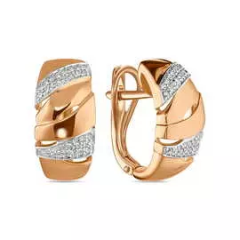 Золотые серьги c бриллиантами