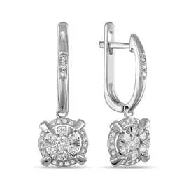 Золотые серьги c бриллиантами