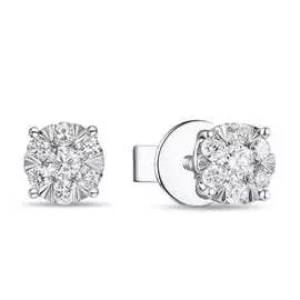 Золотые серьги c бриллиантами