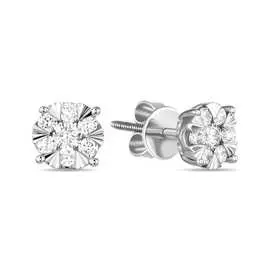 Золотые серьги c бриллиантами