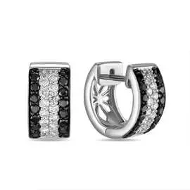 Золотые серьги c бриллиантами