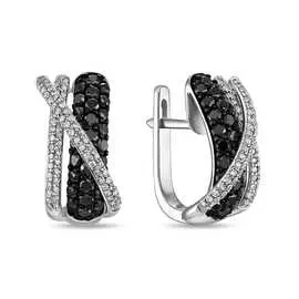 Золотые серьги c бриллиантами