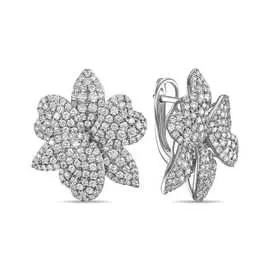 Золотые Серьги c бриллиантами