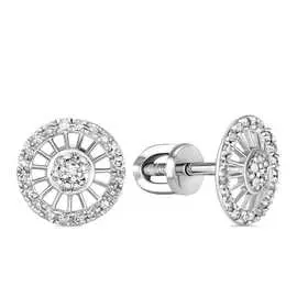 Золотые серьги c бриллиантами