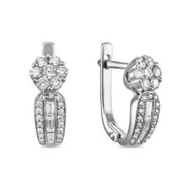 Золотые серьги c бриллиантами