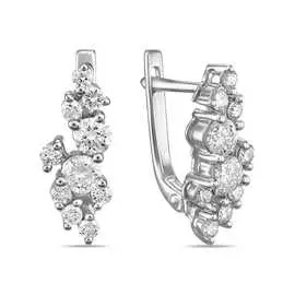 Золотые серьги c бриллиантами