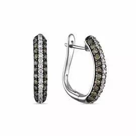 Золотые серьги c бриллиантами