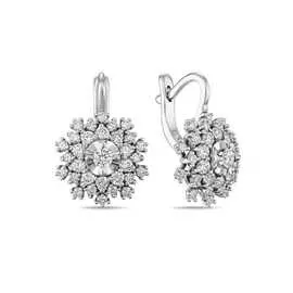 Золотые серьги c бриллиантами