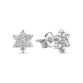 Золотые серьги c бриллиантами