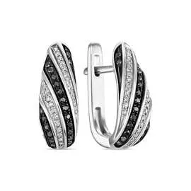 Золотые серьги c бриллиантами