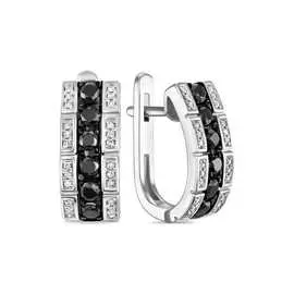 Золотые серьги c бриллиантами