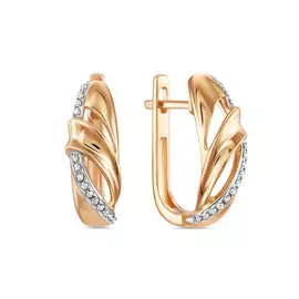 Золотые серьги c бриллиантами