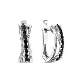 Золотые серьги c бриллиантами