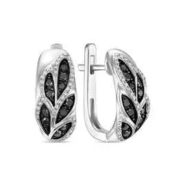 Золотые серьги c бриллиантами