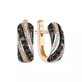 Золотые серьги c бриллиантами