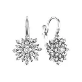 Золотые серьги c бриллиантами