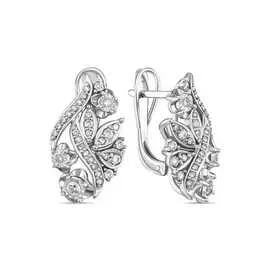 Золотые серьги c бриллиантами