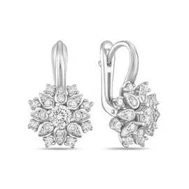 Золотые серьги c бриллиантами