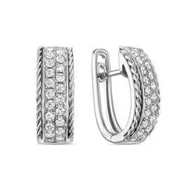 Золотые серьги c бриллиантами