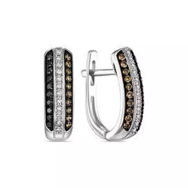 Золотые Серьги c бриллиантами