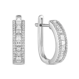 Золотые серьги c бриллиантами