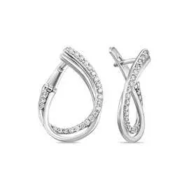 Золотые серьги c бриллиантами