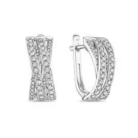 Золотые серьги c бриллиантами