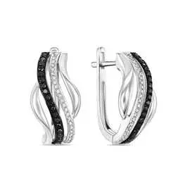 Золотые серьги c бриллиантами