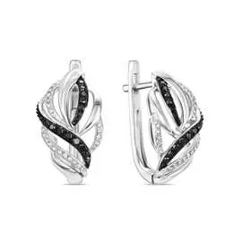 Золотые серьги c бриллиантами