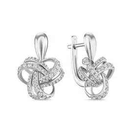 Золотые серьги c бриллиантами