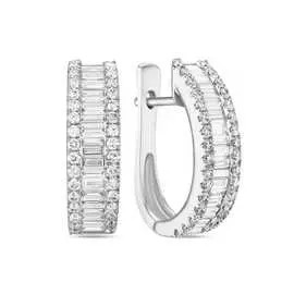 Золотые серьги c бриллиантами