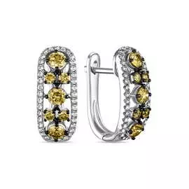 Золотые серьги c бриллиантами