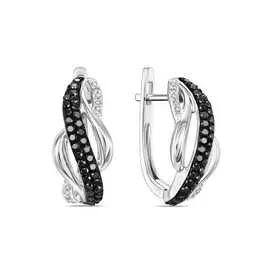 Золотые серьги c бриллиантами