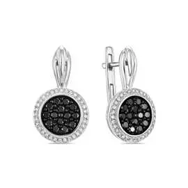 Золотые серьги c бриллиантами