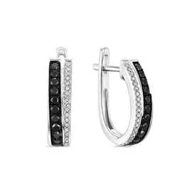 Золотые серьги c бриллиантами