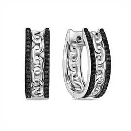 Золотые серьги c бриллиантами