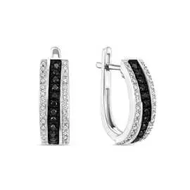 Золотые серьги c бриллиантами