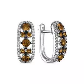 Золотые серьги c бриллиантами