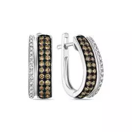 Золотые Серьги c бриллиантами