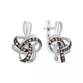 Золотые серьги c бриллиантами