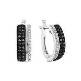 Золотые серьги c бриллиантами