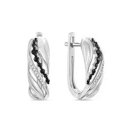 Золотые серьги c бриллиантами