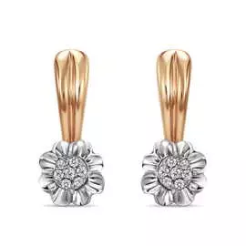 Золотые серьги c бриллиантами