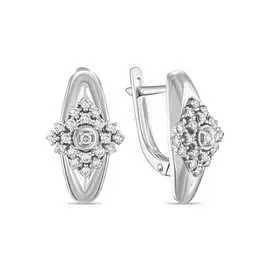 Золотые серьги c бриллиантами