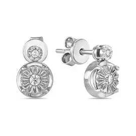 Золотые серьги c бриллиантами