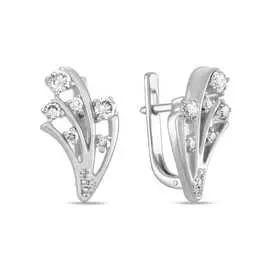 Золотые серьги c бриллиантами