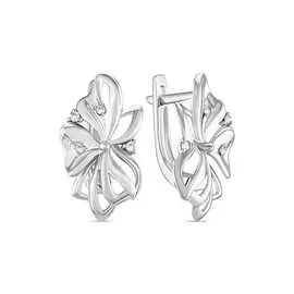 Золотые серьги c бриллиантами