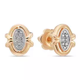 Золотые серьги c бриллиантами