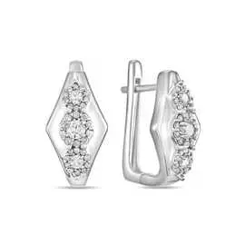 Золотые серьги c бриллиантами