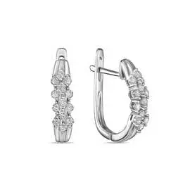 Золотые серьги c бриллиантами